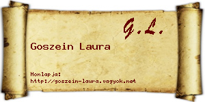 Goszein Laura névjegykártya